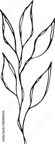 Crystals mystic hand drawing element