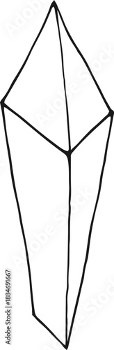 Crystals mystic hand drawing element