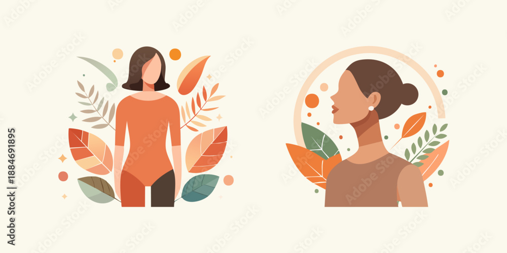 Φωτογραφία Vector illustration of a cartoon woman in a fun art drawing of people