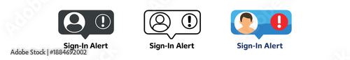 digital identity phone notification bubble with avatar sign alert
