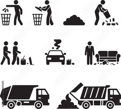 transportation icons set