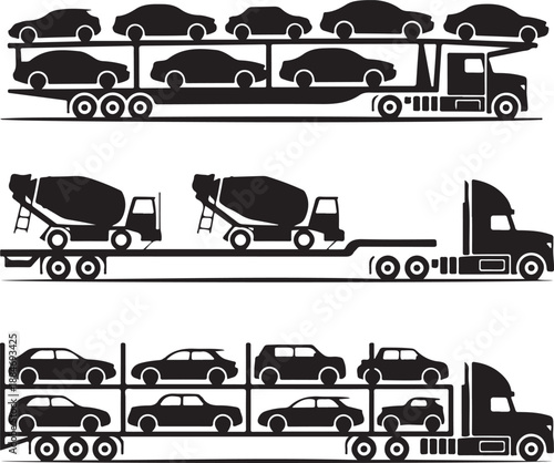 transportation icons set