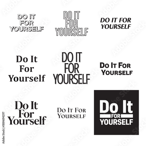 Do It For Yourself hustle hard lettering Motivational