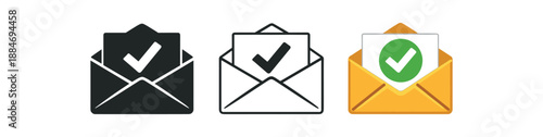 verification email confirmation letter open with green tick inside