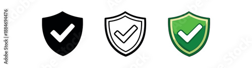 verification shield outline and tick inside trusted approval
