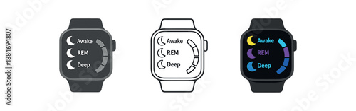 dream technology smartwatch showing dream stages crescent progress arc