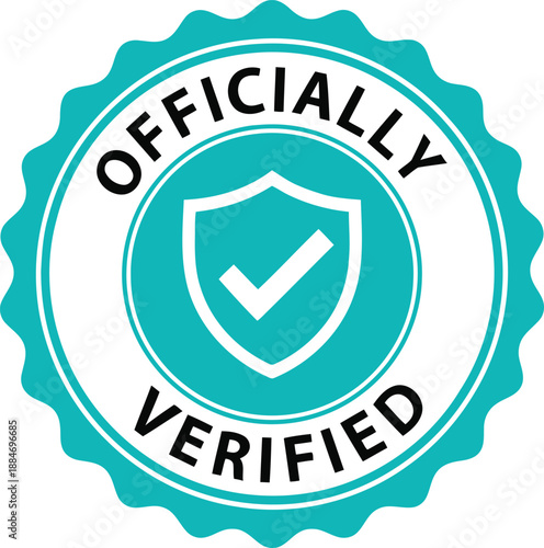Officially Verified Badge Graphic Design Concept