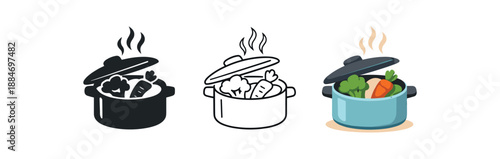 safe feeding steam rising gently from pot safe cooked veggies cozy palette