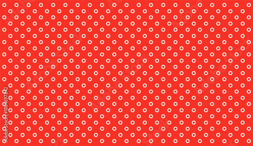 Seamless red polka dots pattern vector illustration featuring a vintage retro texture design for fabric textile wallpaper and scrapbook paper decoration