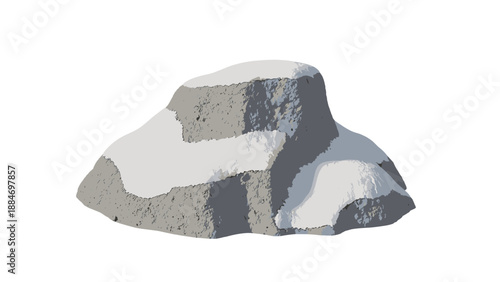 Stack of gray stones for construction or decoration