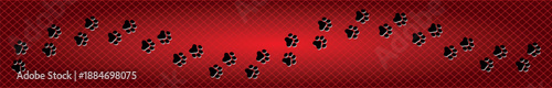 Paw Prints. Cute pets and Dogs pets paw print isolated on white background. Animal paw prints.