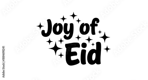 Celebrating Eid with joy and sparkle in a bouncy vector design