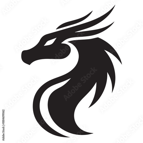 Dragon silhouette vector 