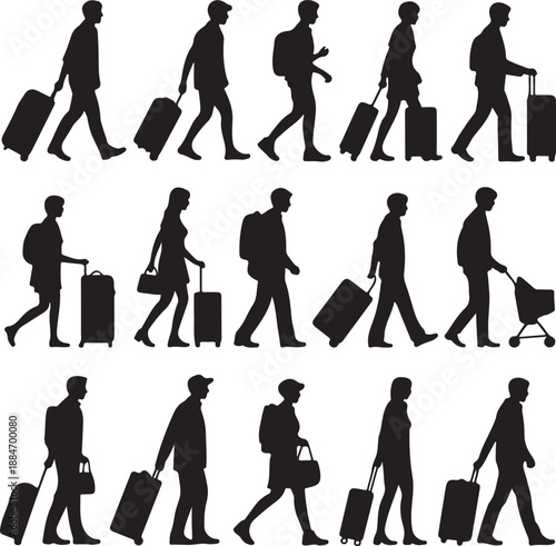 silhouettes of people