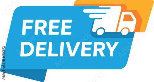 Free Delivery Icon Express Shipping and Transportation of Products, Convenient and Easy Purchasing