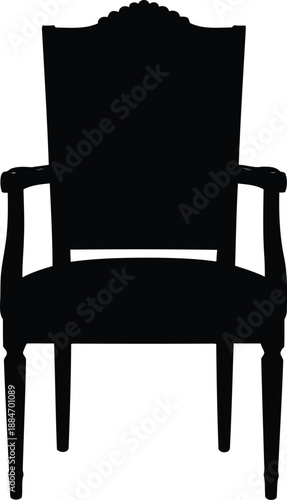 Elegant Vintage Chair Silhouette for Interior Design
