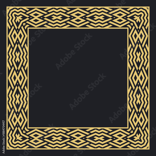 Circular decorative gold ornament.