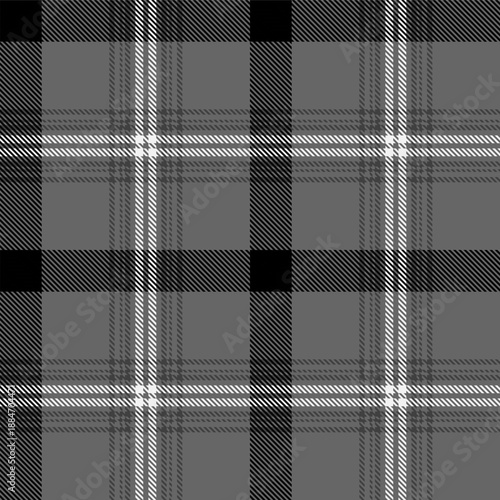 Black and white plaid seamless pattern.