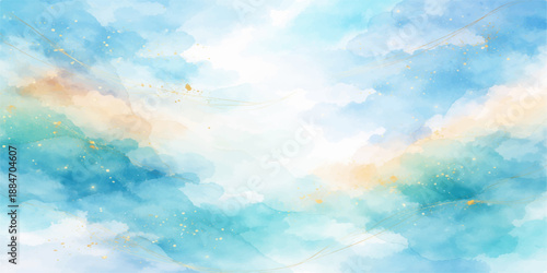 A beautiful clear blue sky with white clouds and bright sunlight creating a scenic day in nature's atmosphere