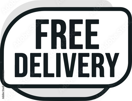 Free Delivery Icon A simple graphic illustrating complimentary shipping, perfect for online stores and promotions