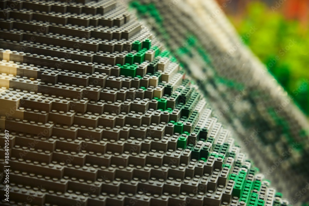 Fototapeta premium Moscow, Russia. - June 18, 2025: Lego construction, close-up of the assembled compositions