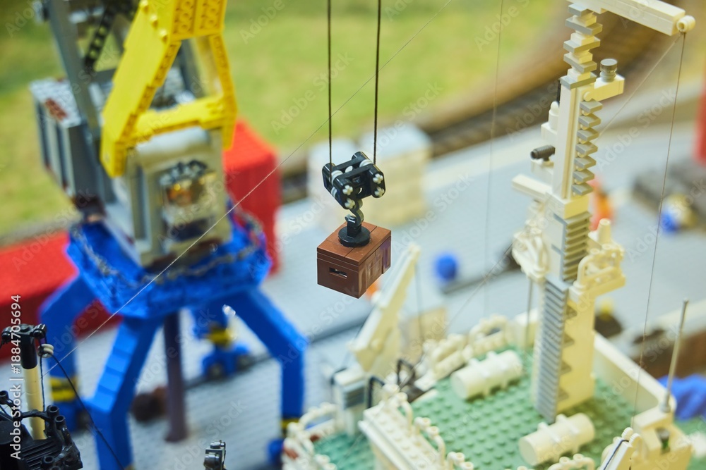 Fototapeta premium Moscow, Russia. - June 18, 2025: Lego construction, close-up of the assembled compositions