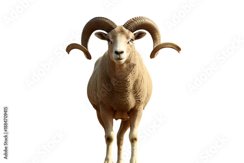 Full body ram with curled horns