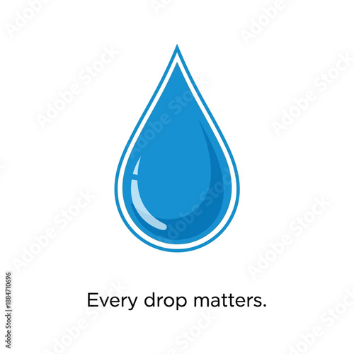 Pure Water Importance Health Wellness Environmental Awareness Illustration On white Background