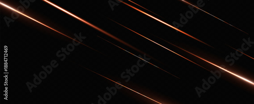 Light flash or red neon stripes. laser beams. Beautiful light reflections. Glowing stripes on a transparent background.