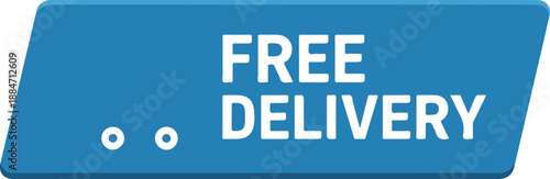 Free Delivery Button A Simple and Clear Design for Online Shopping Promotions