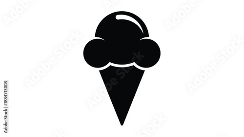 Vector Illustration of a Simple Ice Cream Cone Design