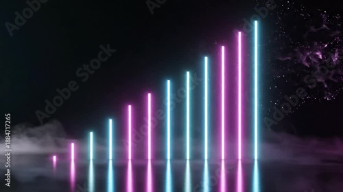 Wallpaper Mural Abstract neon light streaks and energy flow on dark background Torontodigital.ca