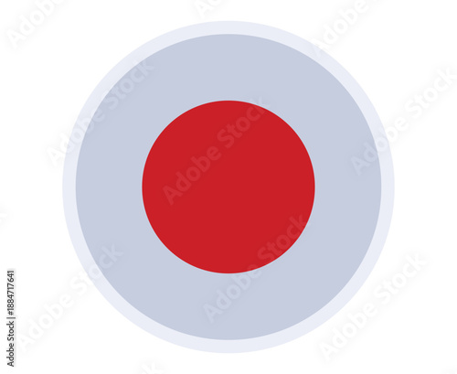 Free Download circular japan flag icon with red sun symbol on light background for country identity and design use - GFXLoad