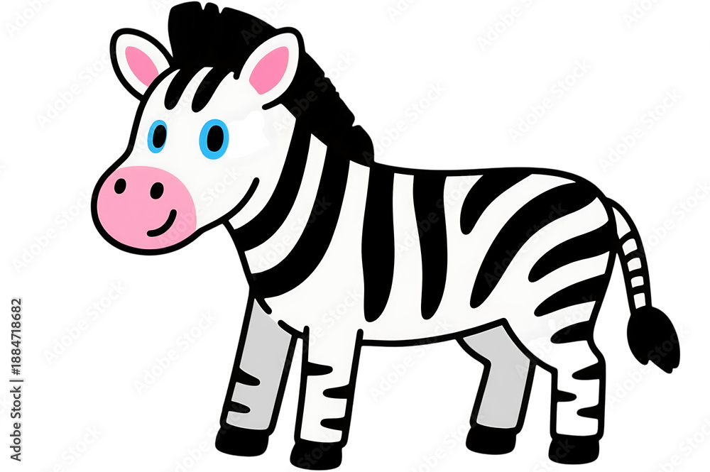 Obraz premium Cartoon zebra illustration