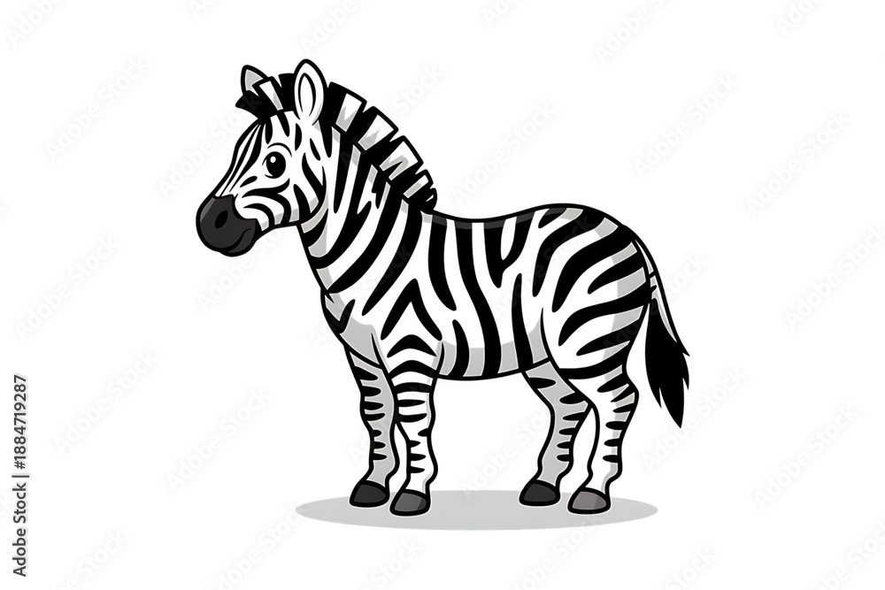 Fototapeta premium Cartoon zebra illustration