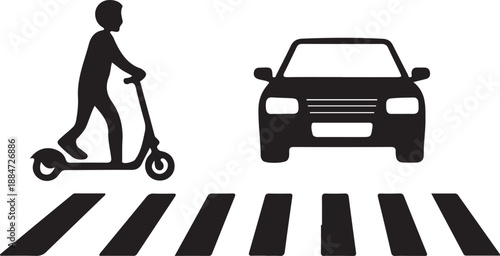 Vehicle Crime Symbol Illustration - Car Robbery and Vehicle Security Risk Icon - car theft, auto theft, vehicle theft, stolen car, crime icon, thief icon, robbery symbol, criminal icon, car crime, aut