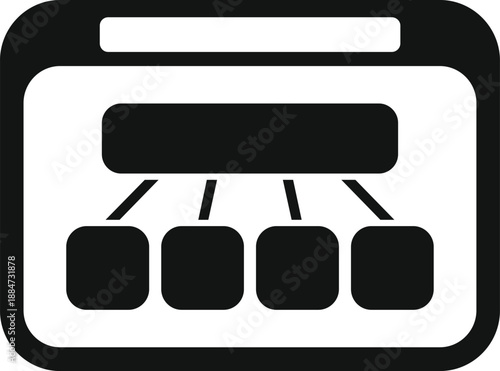 Website sitemap icon displaying hierarchical page structure