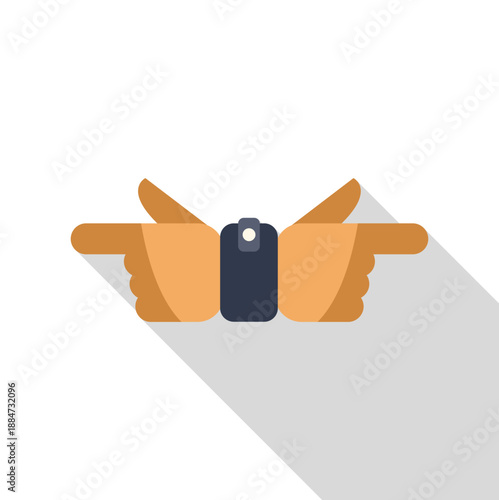 Hands pointing in opposing directions, creating a choice or confusion concept