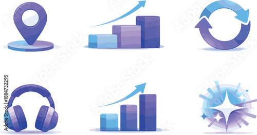 Post-Holiday Productivity Flow. Momentum rebuild infographic-style scene communicating post-holiday productivity flow, six