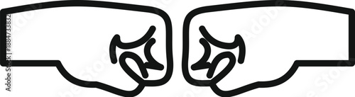 Two fists bumping, signifying agreement, respect, and successful partnership