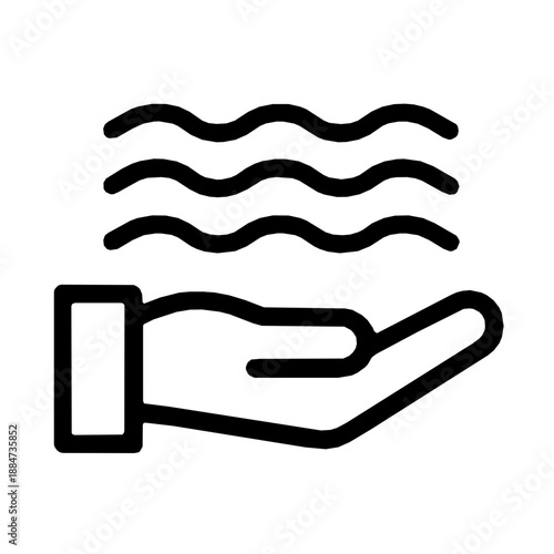 Mid-Air Haptic Wave Spatial Feedback Rounded Style Icon