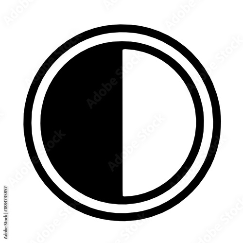 High Contrast Mode Screen Accessibility Rounded Style Icon