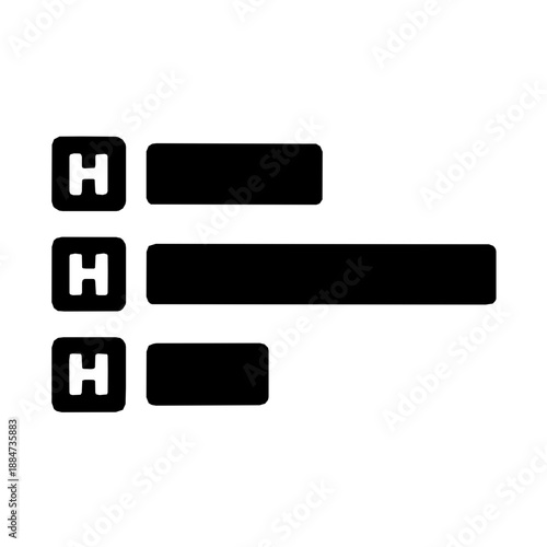 Semantic Header Hierarchy Visual Impairment Style B Icon