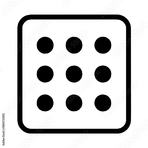 Refreshable Braille Cell Actuator Pin Accessibility Style B Icon