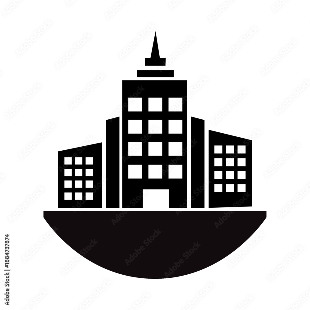 Fototapeta premium Simple line single building icons.