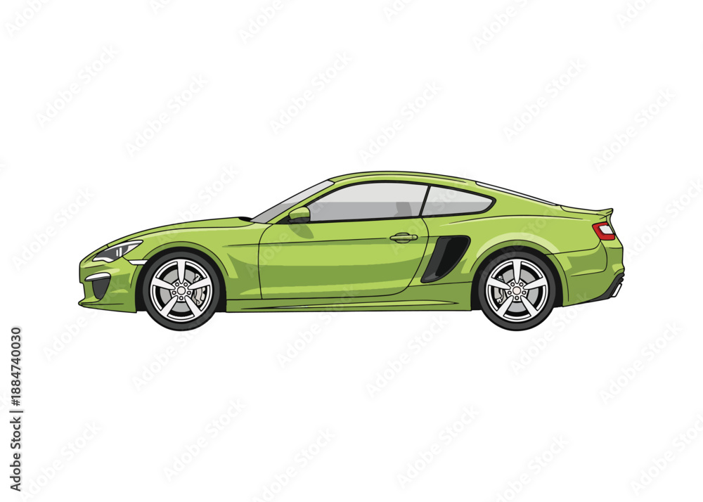 Fototapeta premium Car Contour Vector Set – Vehicle Outline Illustration in Minimal Line Style