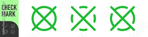 Red cross x vector icon. no wrong symbol. Delete, vote sign. graphic design element set on transparent background