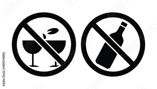 A sign indicating no alcohol or drinking allowed in a certain area or establishment.