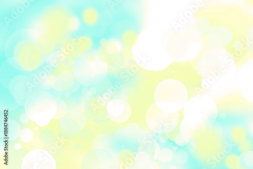Abstract yellow white and turquoise delicate elegant beautiful blurred background. Fresh modern light texture with soft style design for happy spring and summer backdrop and poster.