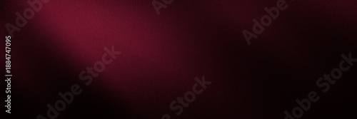 Black dark burgundy cherry red silk satin. Shiny fabric beautiful elegant background. Light shadow glow shine gradient. Curtain drapery. Christmas birthday festive. Blank template design. Wide banner.